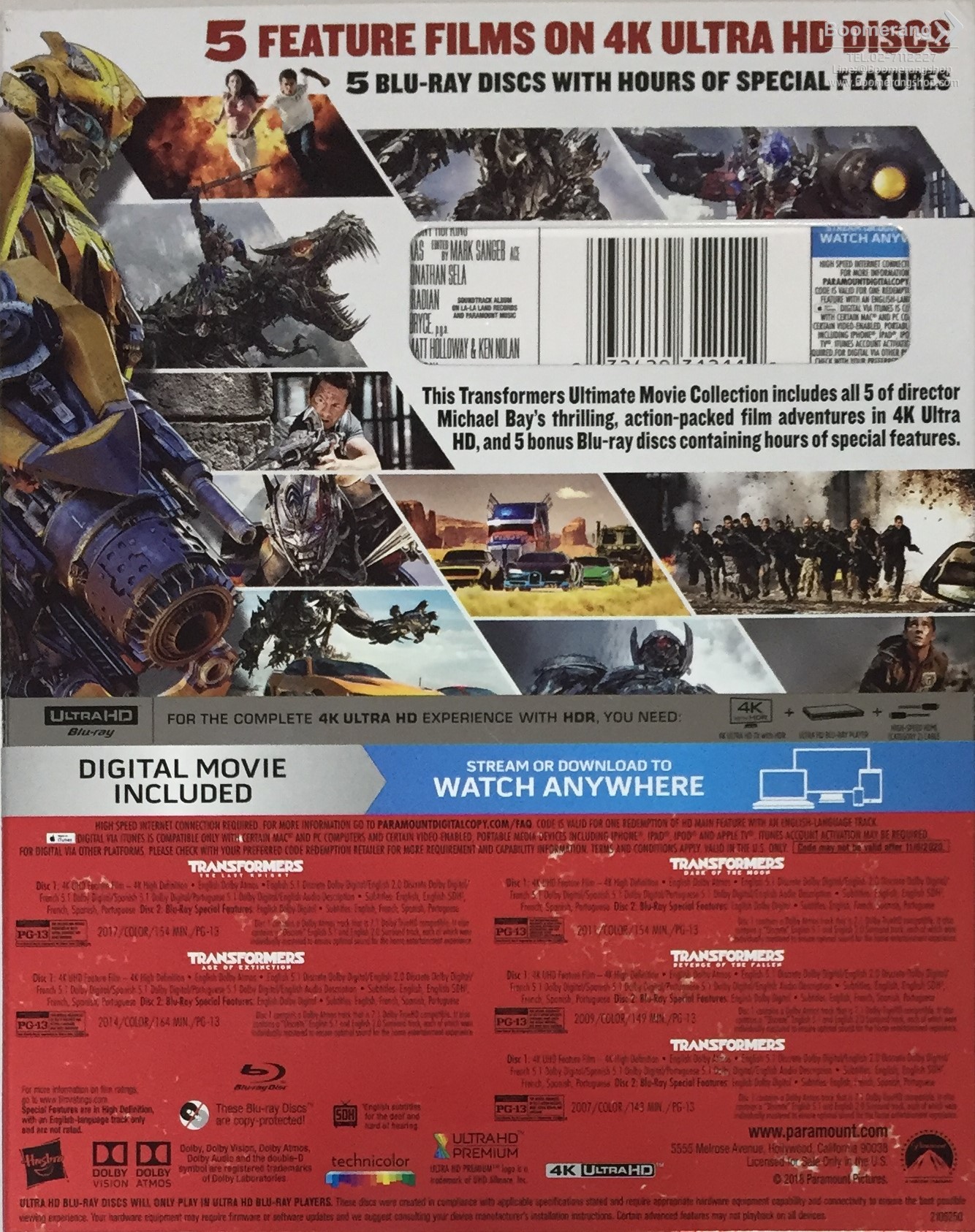 transformers the ultimate five movie collection 4k
