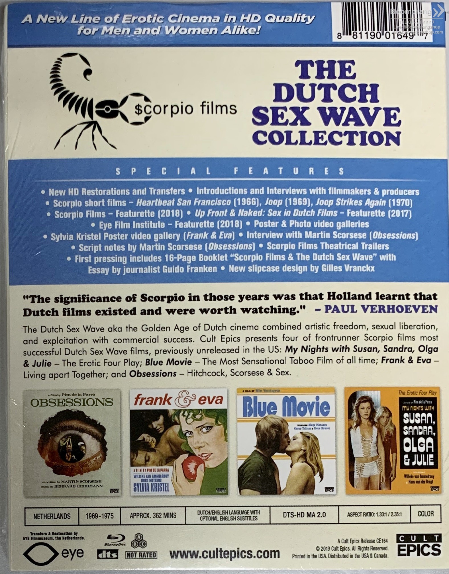 Scorpio Films: Dutch Sex Wave Collection | BoomerangShop.com - Thailand  Online Blu-Ray, DVD, CD Store